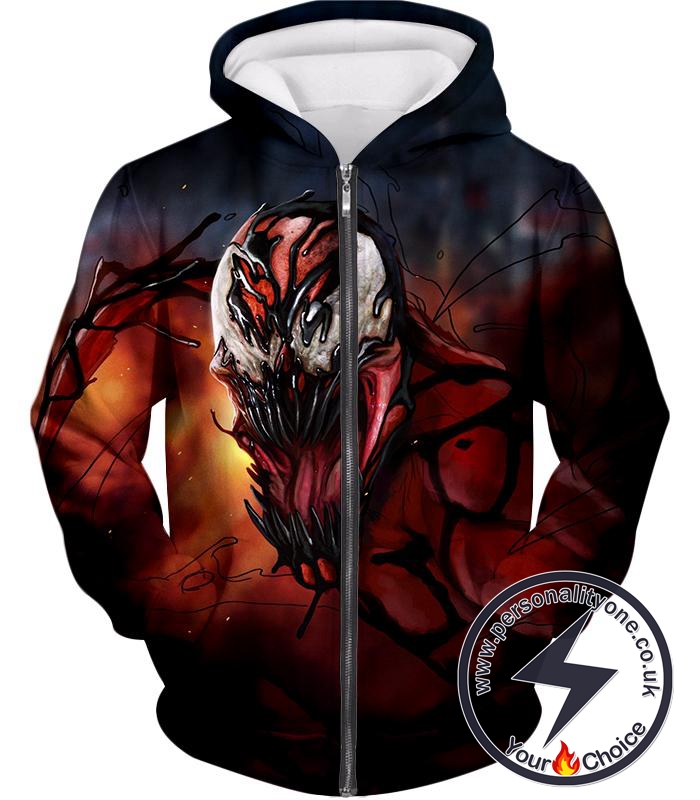 Extremely Awesome Symbiotic Creature Carnage Zip Up Hoodie